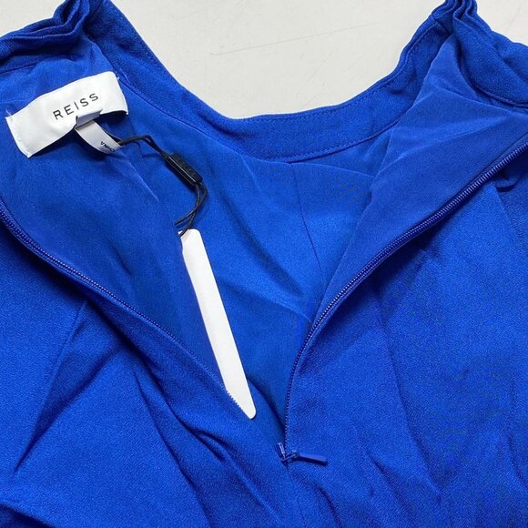 NEW REISS Women's Cora Flared Sleeve Mini Shift Dress Cobalt Blue Size 6 NWT - Picture 6 of 9